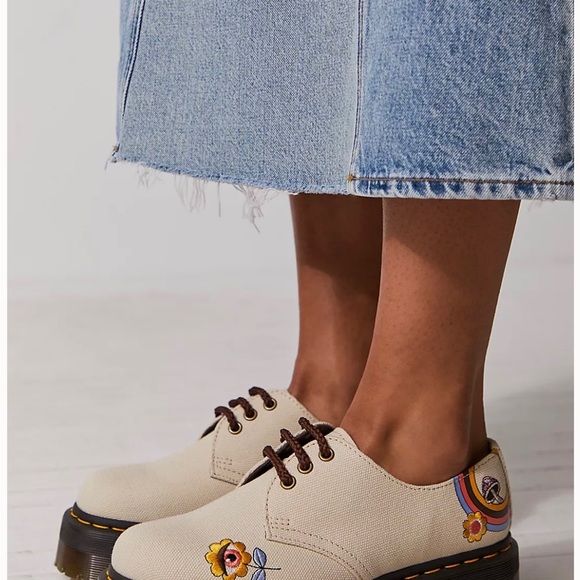 Free people DOC MARTENS 
Vegan 1461 Quad Retro Oxfords - Picture 2 of 8